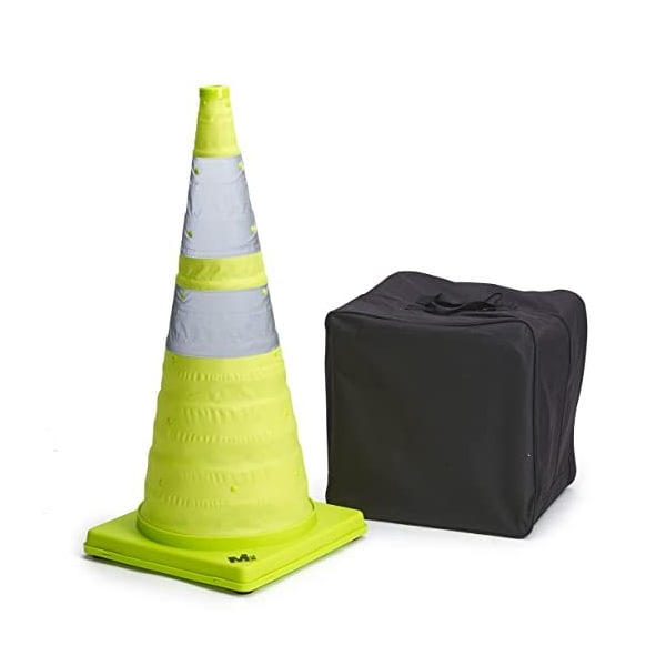 Mutual Industries Lime Collapsible Cone, NYLON, 18 Height, 11 Length, 4, LIME 17712-1-18 - main